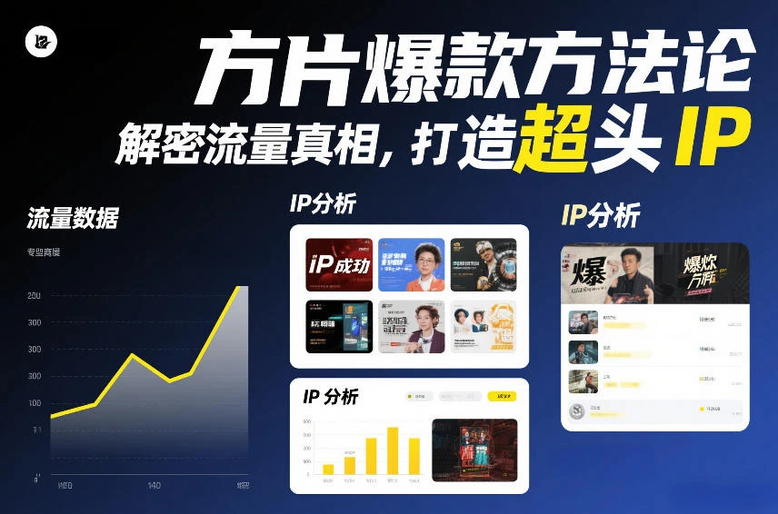 【精】方片爆款方法论,解密流量真相,打造超头IP 【精】方片爆款方法论,解密流量真相,打造超头IP