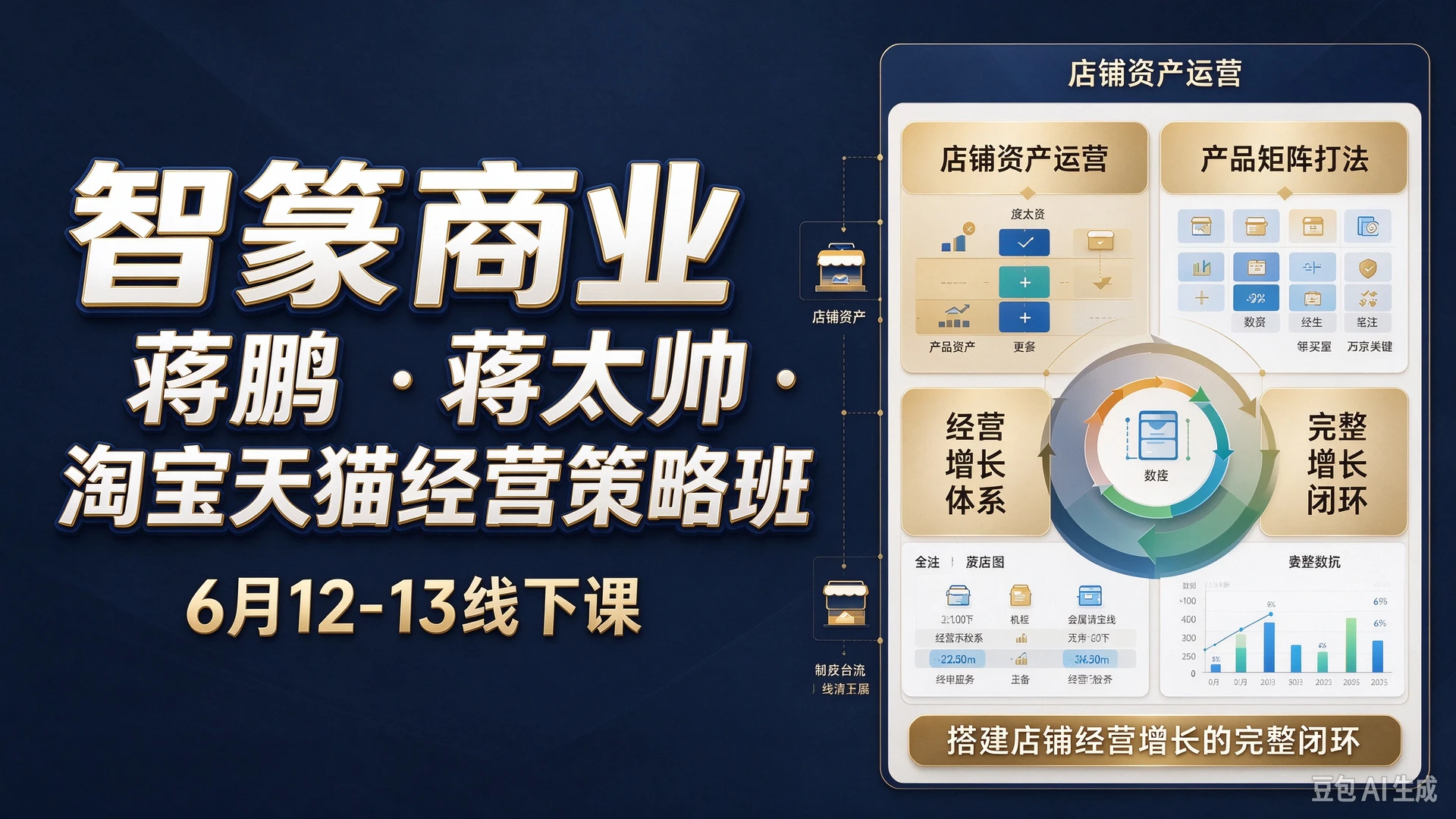 智篆商业蒋鹏蒋太帅淘宝天猫经营策略班线下课，带你吃透淘天人群资产与爆款运营思路，搭建店铺长效经营增长的完整闭环