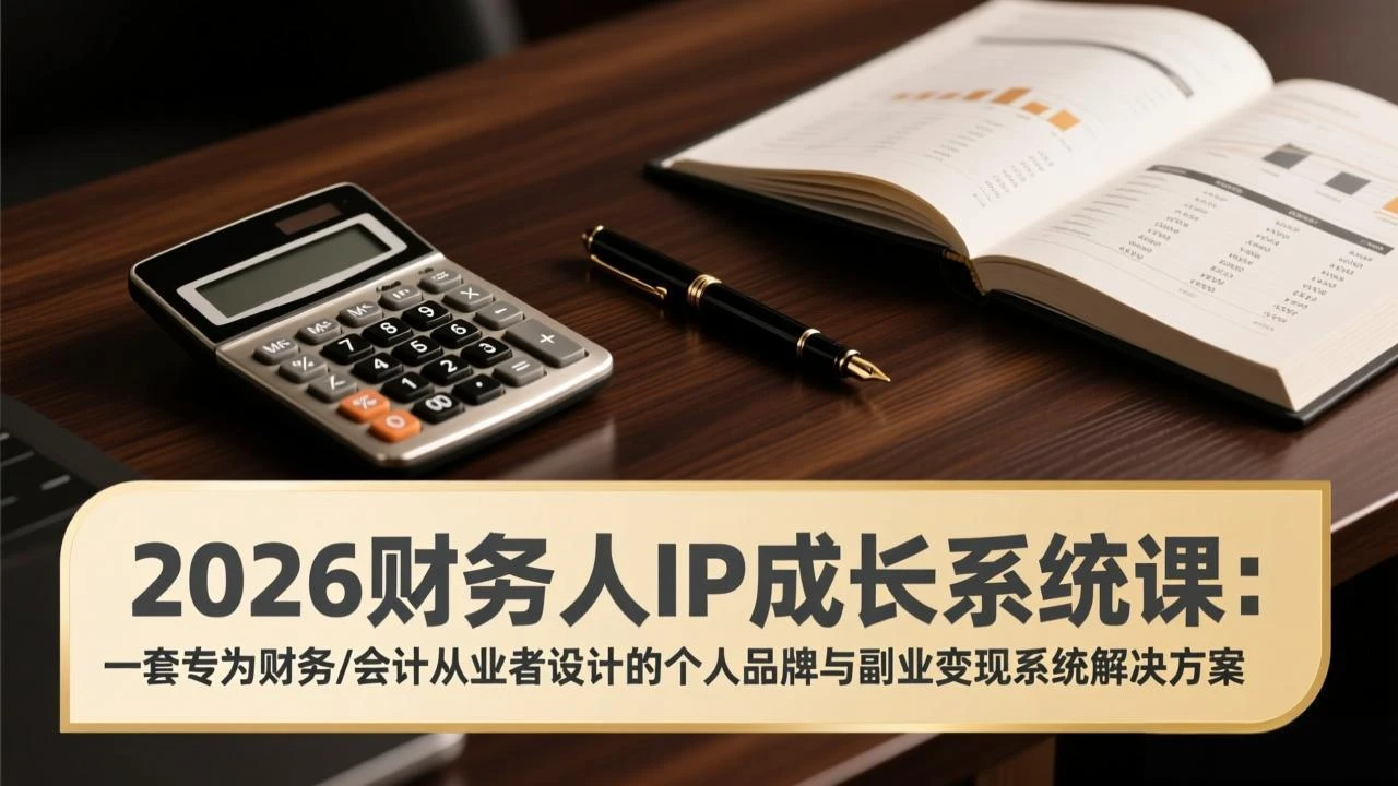 【精】2026财务人IP成长系统课：一套专为财务/会计从业者设计的个人品牌与副业变现系统解决方案