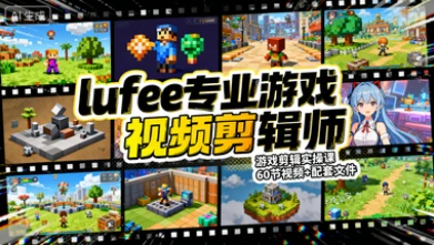 【精】lufee专业游戏视频剪辑师 游戏剪辑实操课 60节视频+配套文件