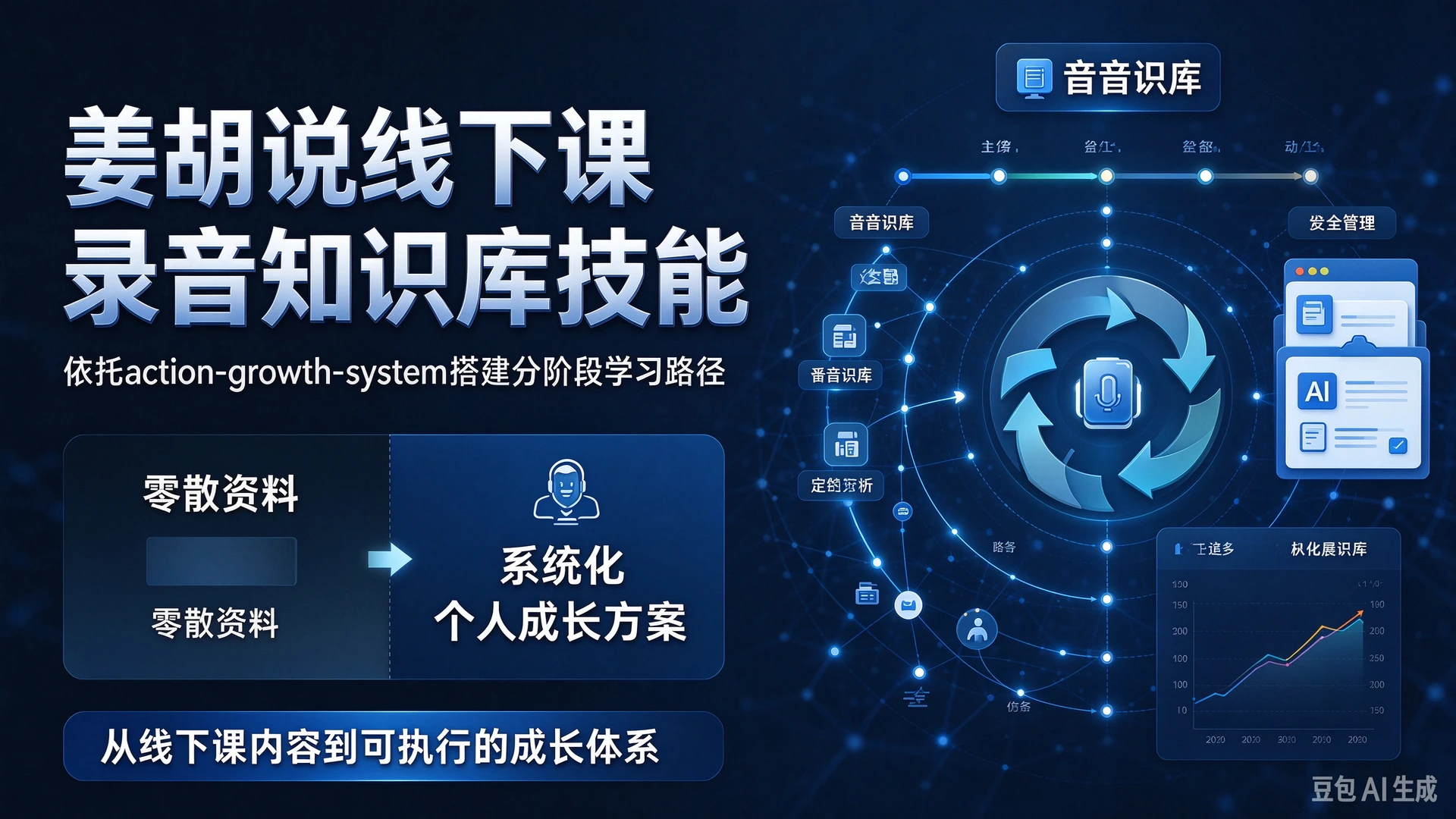 姜胡说线下课录音知识库技能,依托action-growth-system搭建分阶段学习路径,对比零散资料形成系统化个人成长方案 姜胡说线下课录音知识库技能,依托action-growth-system搭建分阶段学习路径,对比零散资料形成系统化个人成长方案