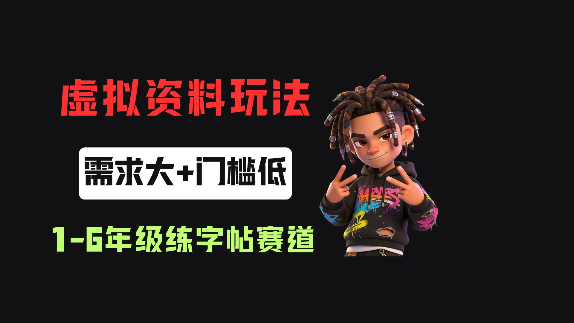 小红书卖1-6年级练字帖（电子版），客单价3.8，400天卖了1.6w单！