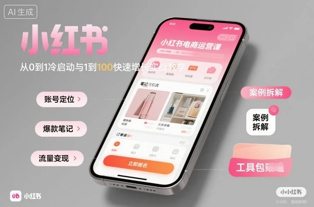 【精】小红书电商运营课:从0到1冷启动与1到100快速增长实战教学 【精】小红书电商运营课:从0到1冷启动与1到100快速增长实战教学