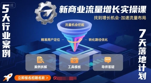 【精】新商业流量增长实操课,找到增长机会,加速流量布局 【精】新商业流量增长实操课,找到增长机会,加速流量布局
