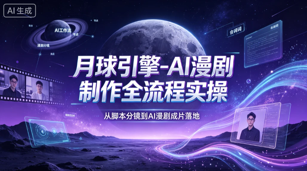 【精】月球引擎-AI漫剧制作全流程实操,从脚本分镜到AI漫剧成片落地 【精】月球引擎-AI漫剧制作全流程实操,从脚本分镜到AI漫剧成片落地