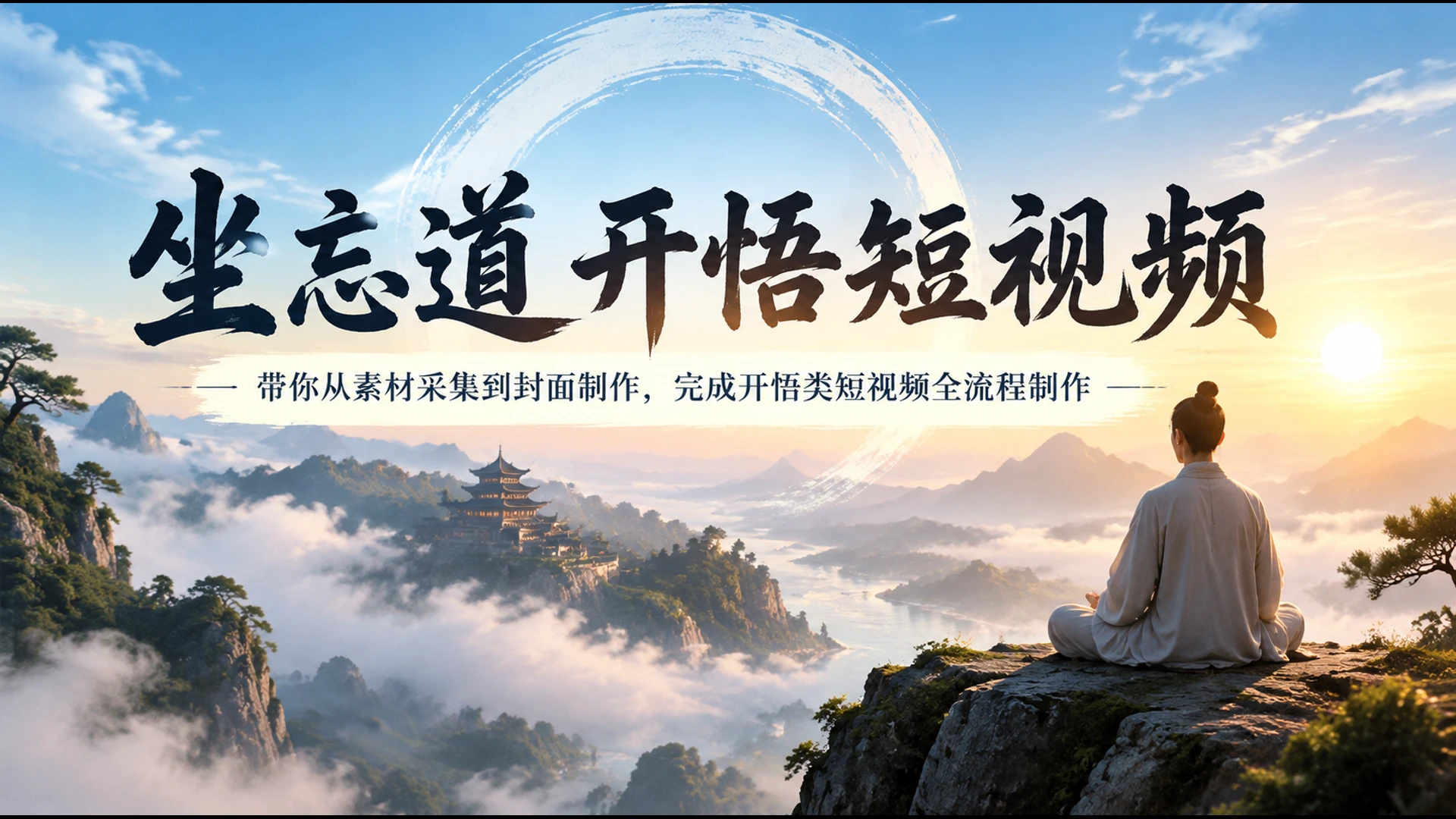 【精】坐忘道开悟短视频,带你从素材采集到封面制作,完成开悟类短视频全流程制作 【精】坐忘道开悟短视频,带你从素材采集到封面制作,完成开悟类短视频全流程制作