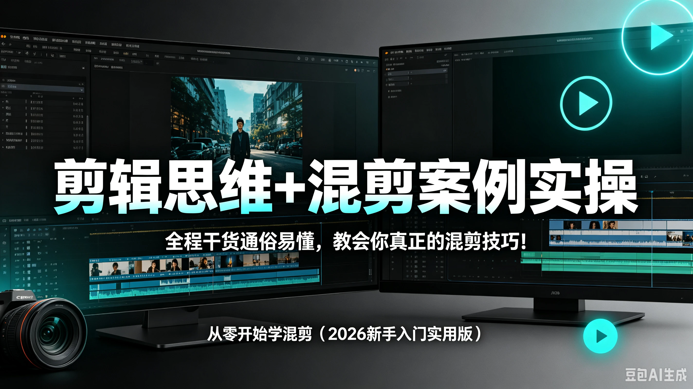 【精】剪辑思维+混剪案例实操，全程干货通俗易懂，教会你真正的混剪技巧！从零开始学混剪（2026新手入门实用版）
