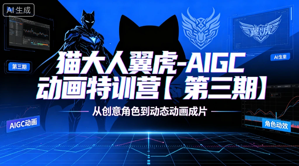 【精】猫大人翼虎-AIGC动画特训营【第三期】从创意角色到动态动画成片