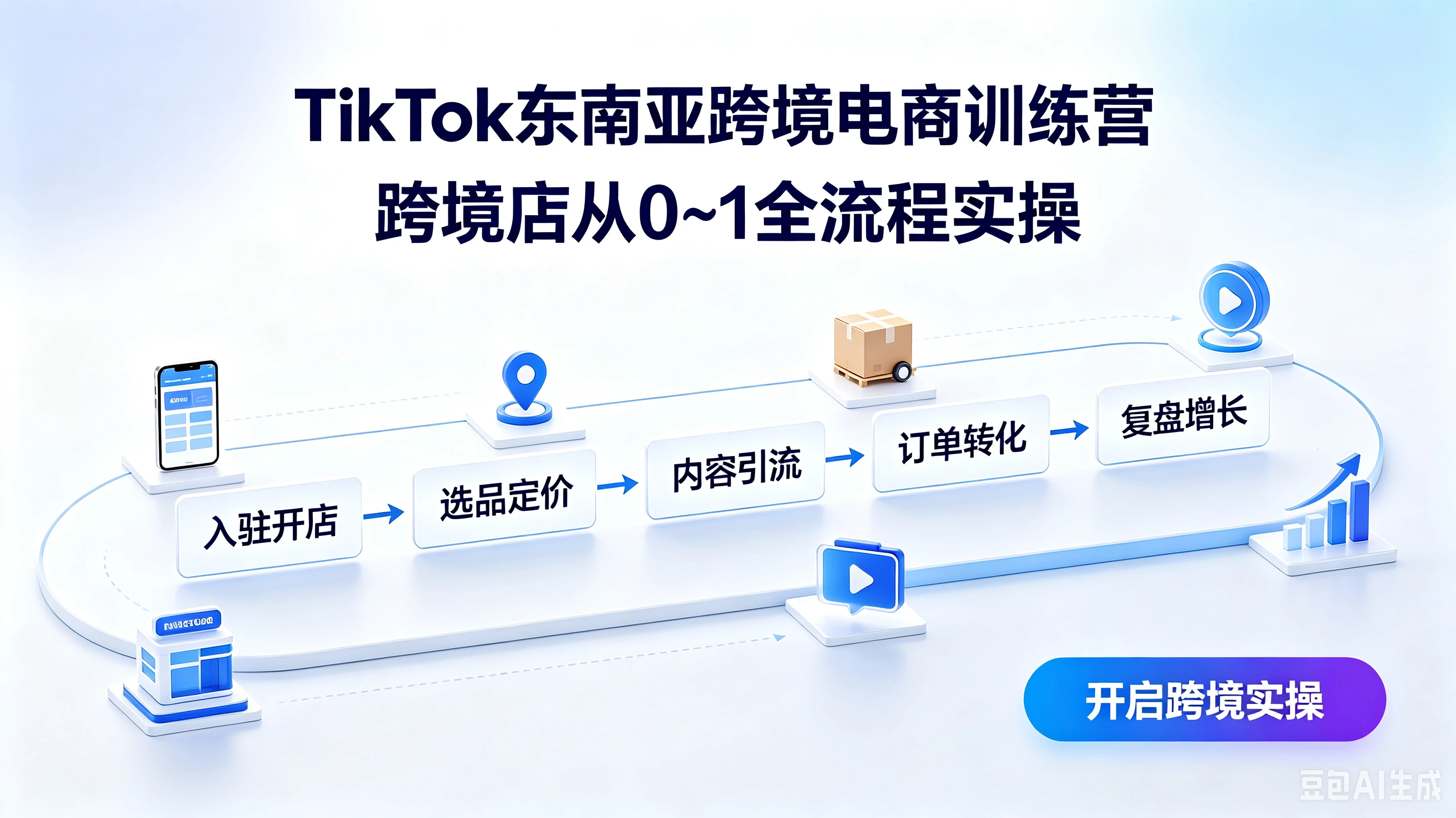 【精】TikTok东南亚跨境电商训练营跨境店从0~1全流程实操,复盘增长、订单转化、内容引流、选品定价、入驻开店 【精】TikTok东南亚跨境电商训练营跨境店从0~1全流程实操,复盘增长、订单转化、内容引流、选品定价、入驻开店