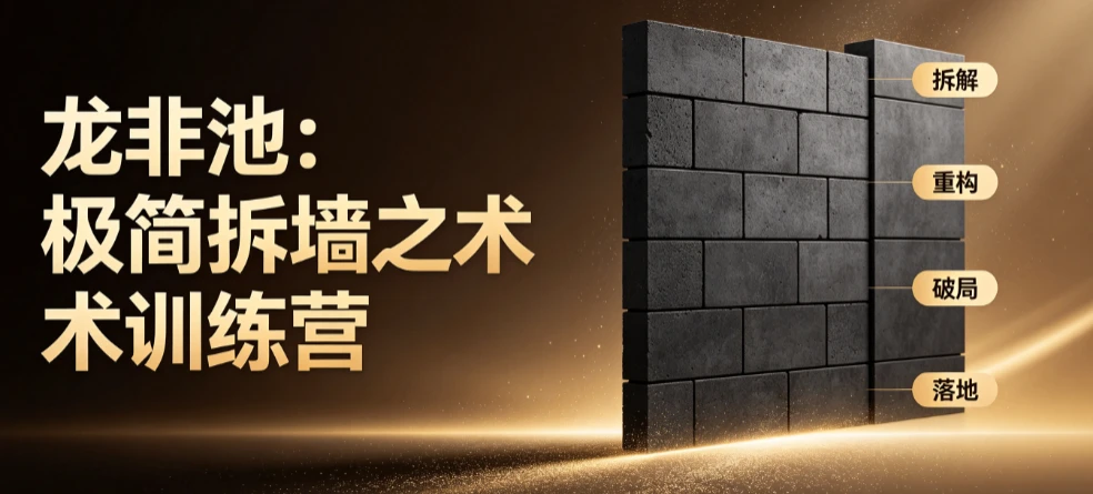【精】龙非池：极简拆墙之术训练营_龙非池（环游中国）从复杂问题到极简破局